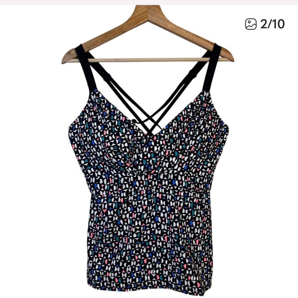 Title Nine Swim Cami - Multicolor Print